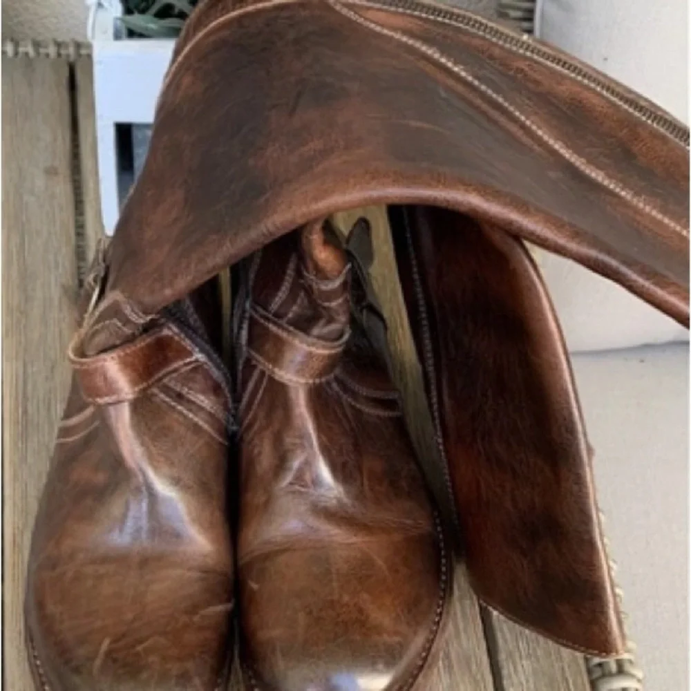 BED STU Glaye Cobbler Series Women's Distressed Leather Boots Size 9